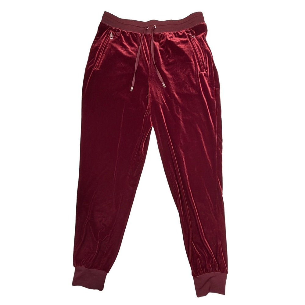 Lauren Ralph Lauren Velour Pants Women Small Black Drawstring Lounge Jogger
